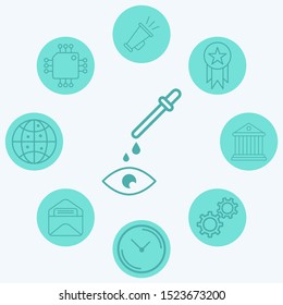 Eye drop vector icon sign symbol