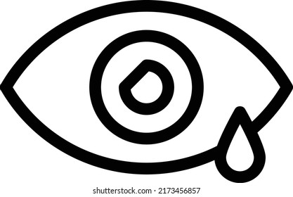 Eye drop Vector illustration on a transparent background.Premium quality symmbols.Stroke vector icon for concept and graphic design.