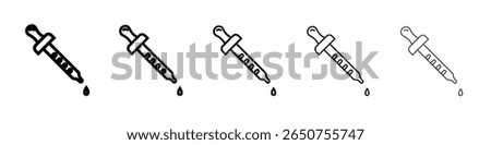 Eye Droper Icon Single vector thin outline style sign