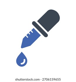 Eye dropper with drop symbol
