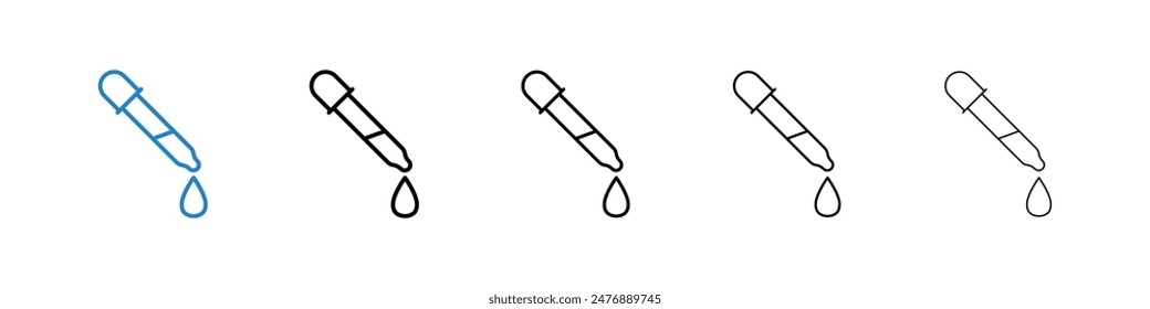 Eye dropper half black and white vector icon