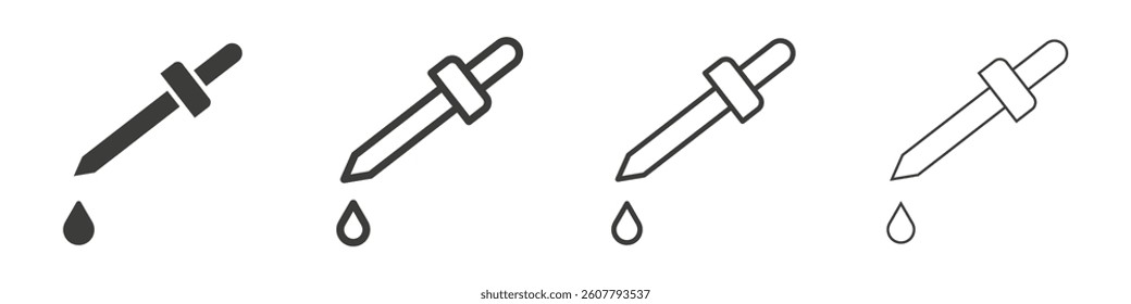 Eye dropper half icon collection for website designs