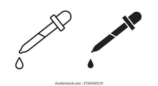Icono de la mitad del gotero del ojo en estilo del doodle y del movimiento.