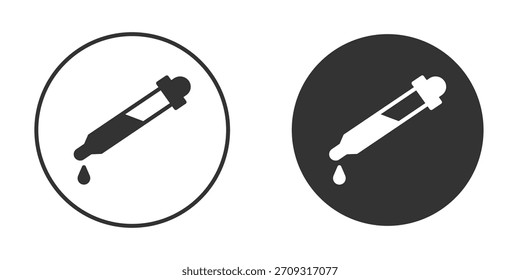 Eye dropper half icon in glyph style for web Design. UI UX icons
