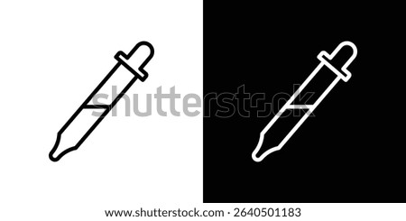 Eye dropper half icon Graphic vector set for ui design