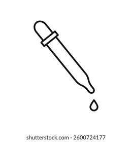 Eye dropper half icon isolated. simple vector icon on white background