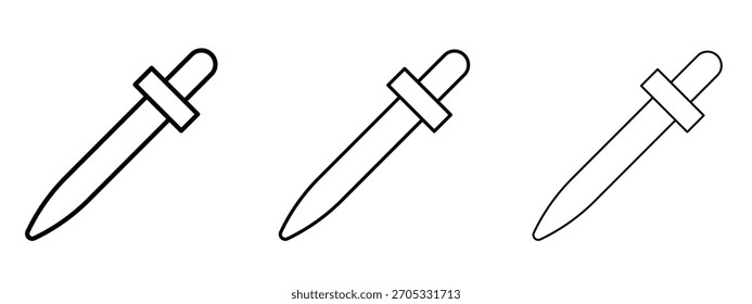 Eye dropper half icon linear style sign for mobile concept and web design.