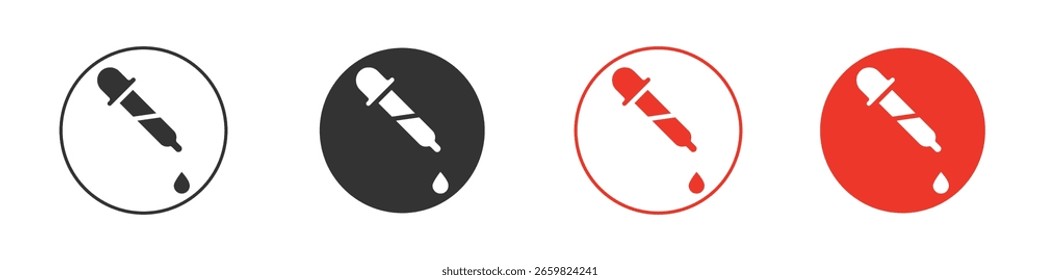 Meio ícone de conta-gotas para logotipo, símbolo de sinal de vetor para design