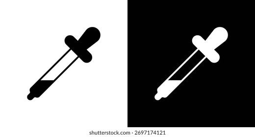 Cuentagotas medio icono, logotipo Elementos de Diseños gráficos