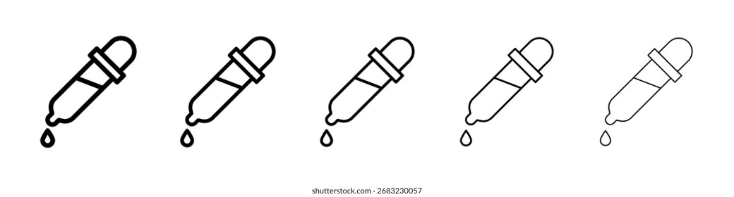 Icono de la mitad del gotero del ojo para el concepto móvil y el Diseño web.