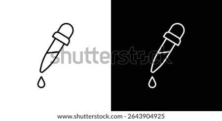 Eye dropper half icon symbol concept for graphic design, Website, UI. EPS