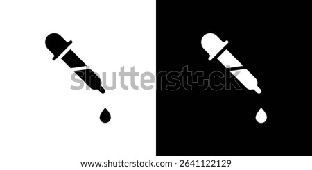 Eye dropper half icon symbols. Vector illustration.