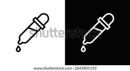 Eye dropper half icon vector simple element illustration editable