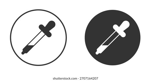 Cuentagotas de ojos medio icono para el diseño del Sitio web, logotipo para el Web y los App.