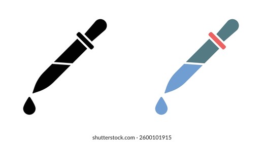 Eye dropper half web vector icons