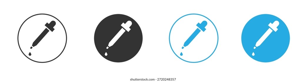 Eye dropper icon for app and web design. Simple element illustration.