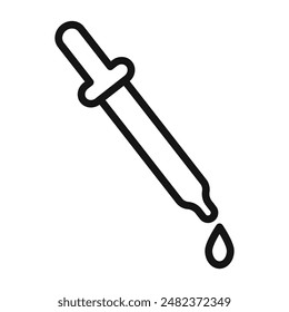 Eye Dropper Icon Collection Medical Tool Illustrations for Healthcare and Laboratory Use
