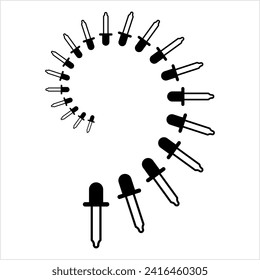 Eye Dropper Icon Design Vector Art Illustration