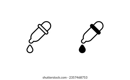 Diseño de icono Eye Dropper con ilustración de fondo blanco