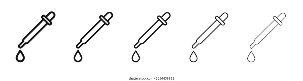Logotipo de conjunto de ilustración plana Eye Dropper Icon