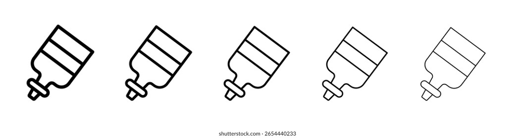 Ícone de conta-gotas ícone de ilustração plana definir logotipo