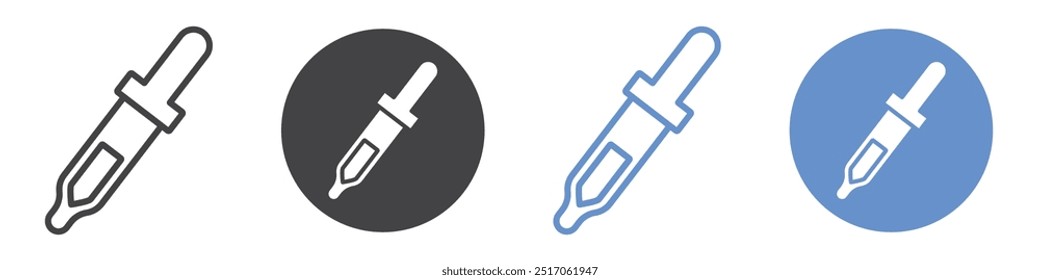 Eye Dropper Icon flat line symbol set.
