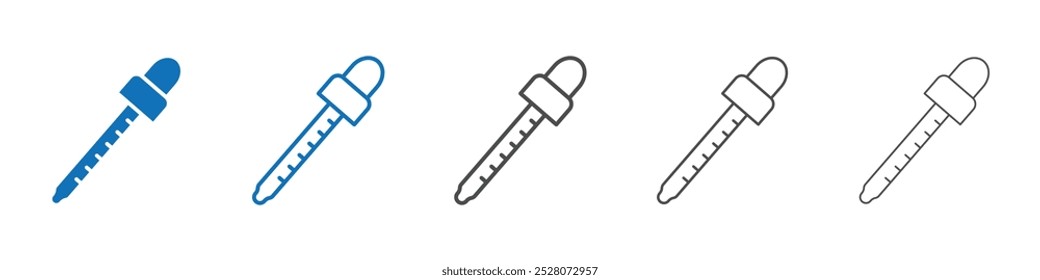 Eye dropper icon Isolated flat vector in outline