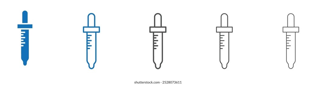 Eye dropper icon Isolated flat vector in outline
