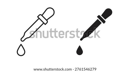 Eye dropper icon in line design. Editable stroke icon.