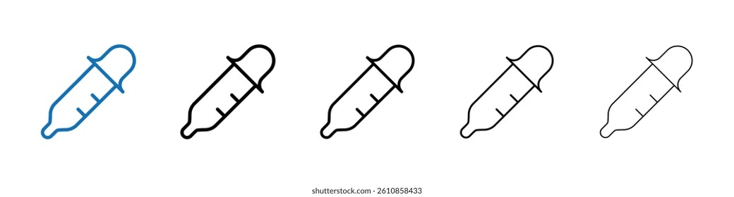Eye dropper icon Outline vector logo for web ui