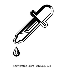 Icono De Cuentagotas, Icono De Icono De Pipeta Pasteur Ilustración De Arte