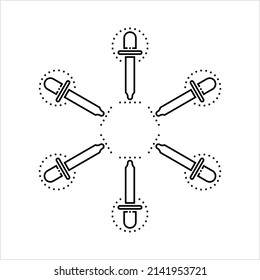 Icono De Cuentagotas Ojos, Ilustración De Arte Del Vector De Pipeta Pasteur