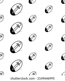 Eye Dropper Icon Seamless Pattern. Pasteur Pipette Vector Art Illustration