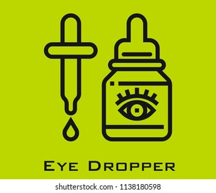 Eye dropper icon signs