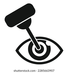 Eye dropper icon simple vector. Test eye. Visual exam