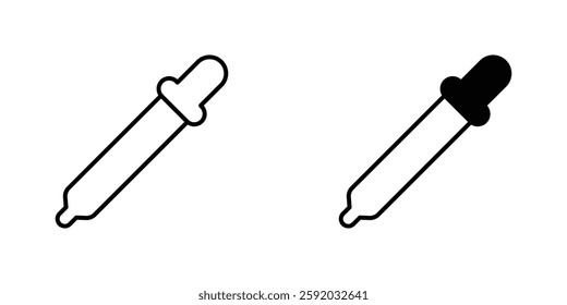 Eye dropper icon symbol collection on white background.