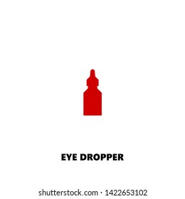 Eye Dropper Icon. Eye Dropper Vector Design. Sign Design. Red Color