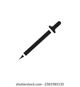 Eye dropper icon Vector flat thin line illustration