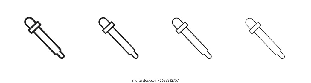 Gráficos del Vector del icono del gotero del ojo. iconos negros del vector del estilo