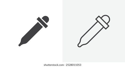 Eye dropper icon vector icon set in black and white color.