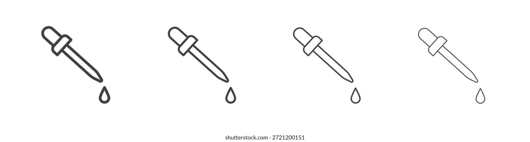 Eye dropper icons for graphic and web design.