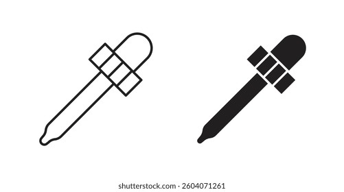 Eye dropper icons. thin line vector icons