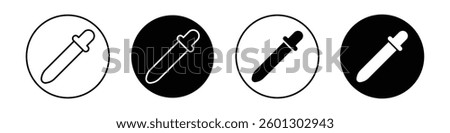 Eye dropper icons vectors graphics collection