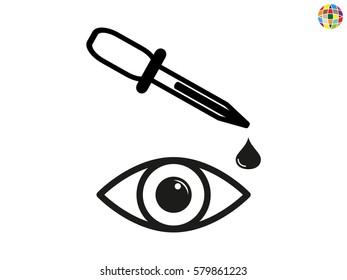 eye dropper, medicine, icon, vector illustration eps10
