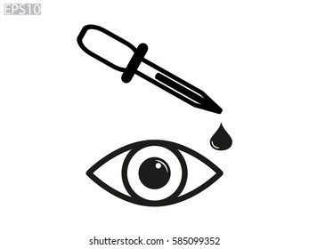 eye dropper, medicine, icon, vector illustration eps10
