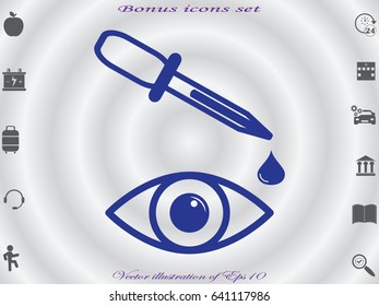 eye dropper, medicine, icon, vector illustration eps10