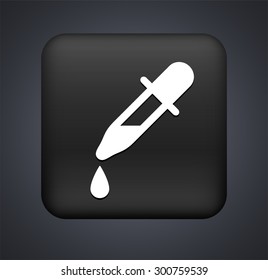 Eye Dropper on Black Square Button