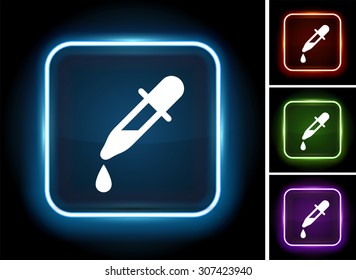 Eye Dropper on Glow Square Button