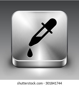 Eye Dropper on Silver Square Button