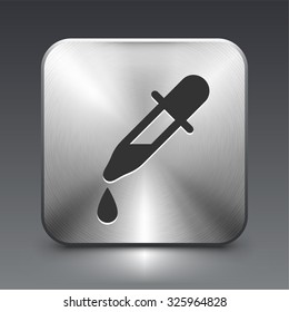 Eye Dropper on Silver Square Button